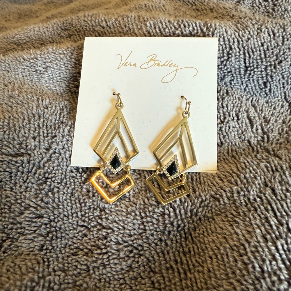 Vera Bradley Gold Geometric Earrings